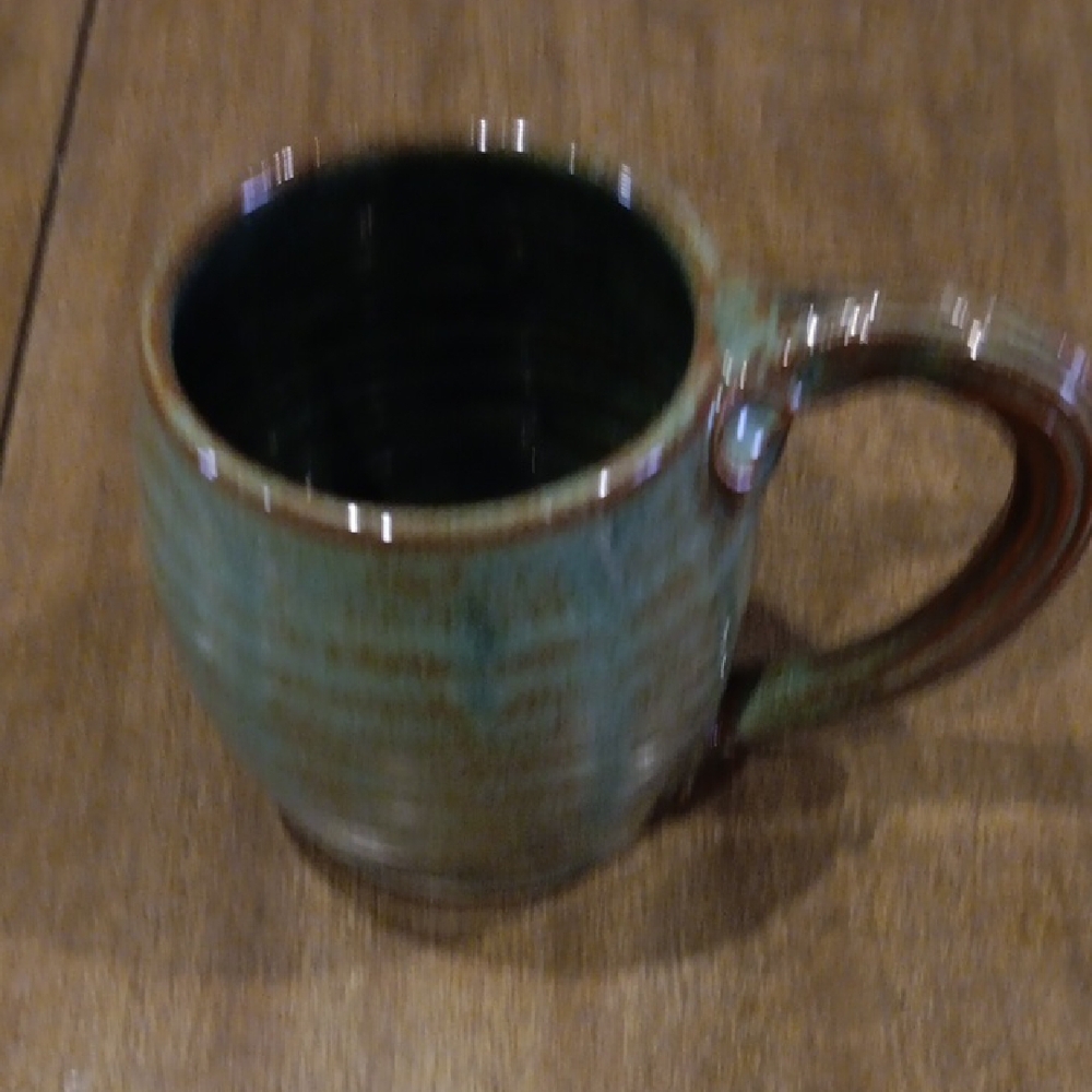 Rustic Ceramic Mug Set - Green and Brown - Picture 8 of 8